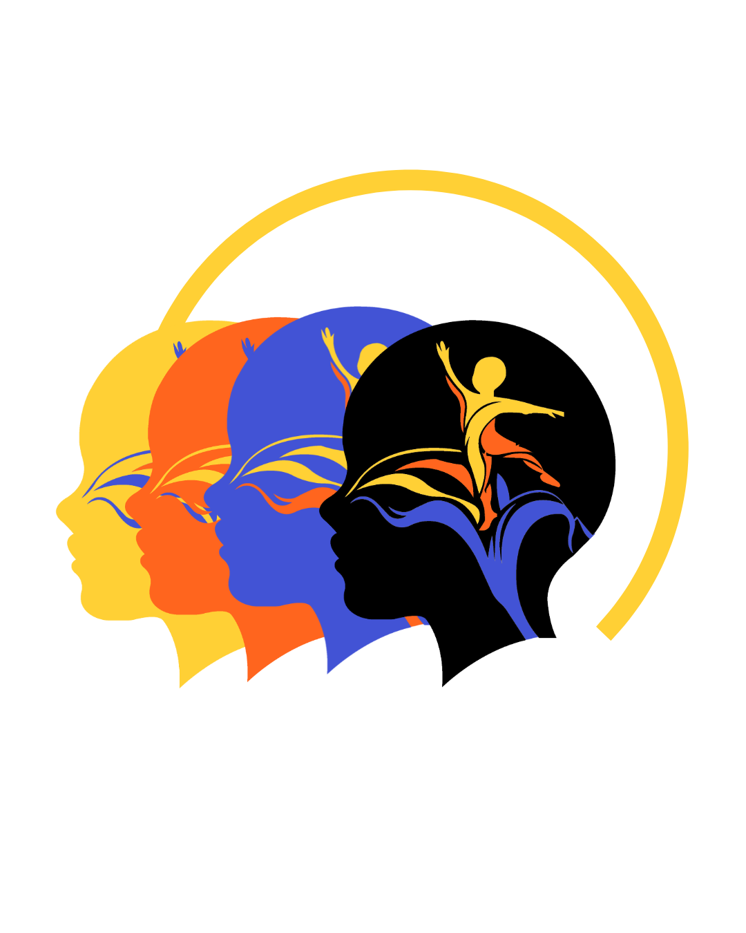 Transforming Arts and Minds Logo with yellow Halo